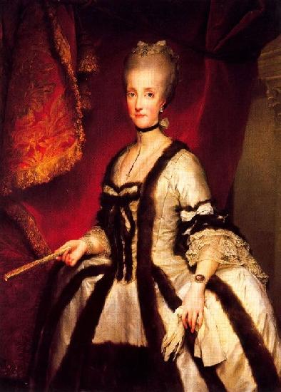 Anton Raphael Mengs Portrait of Maria Carolina of Austria Germany oil painting art